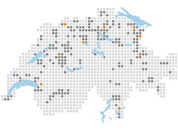 Mappa della Svizzera, sedi di EgoKiefer