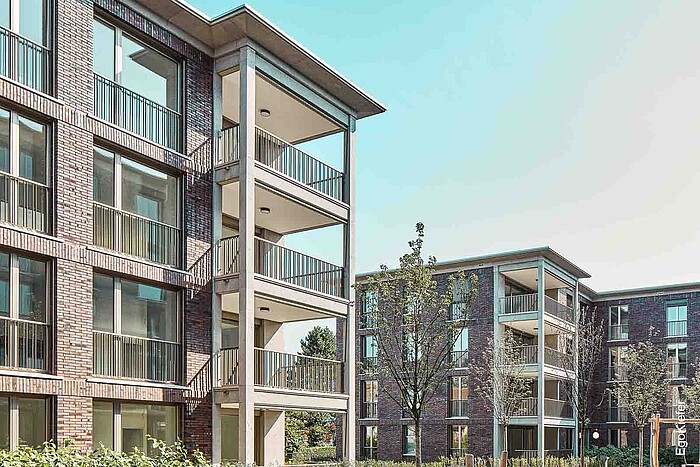 Photo extérieure des immeubles d'habitation "Bülachguss" à Bülach 