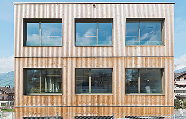 Neubau Kindergarten Kerns, Aussenaufnahme
