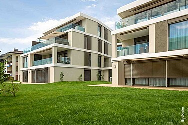 Aussenaufnahme zwei Mehrfamiliehnhäuser "Les balcons du Lavaux", Jongny