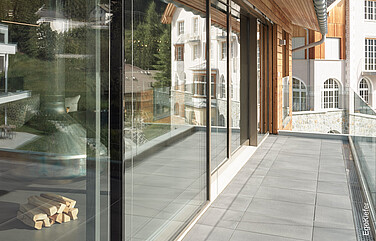 Detailaufnahme von Aussen, Via Tinus St. Moritz