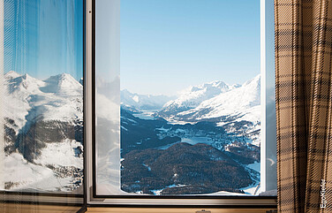 Blick aus dem Fenster, Bergrestaurant Muottas Muragl