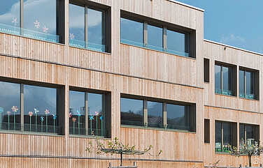 Neubau Kindergarten Kerns, Aussenaufnahme