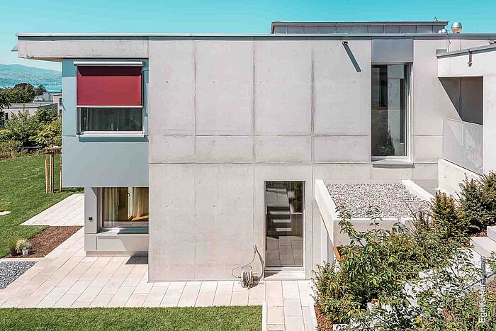 Photo extérieure de la maison double dans la région de Zurich