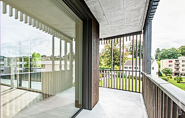Aussenaufnahme der Mehrfamilienhäuser «Schlösslipark», St. Gallen