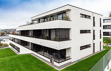 Foto dell'esterno dell'edificio di appartamenti Erli a Lyss