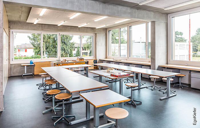 Vue intérieure de l'école primaire Bachtel 2 à Oberglatt