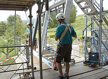 Bauprojekt Remo Kaeser, Fenstermontage, Hebeschiebetür, EgoKiefer