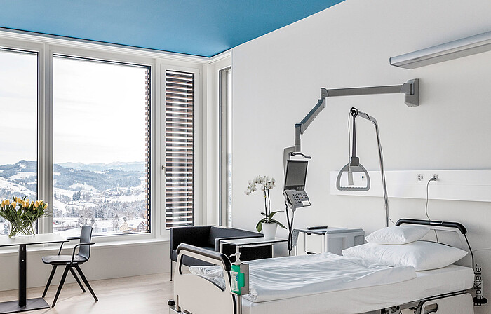 Innenaufnahme, Patientenzimmer, Berit Paracelsus Klinik, St. Gallen