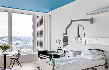 Innenaufnahme, Patientenzimmer, Berit Paracelsus Klinik, St. Gallen