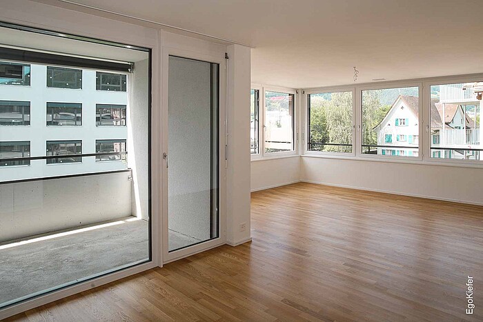 Fotografia interna, edificio per appartamenti Bahnhofpark Areal Ost, Sargans