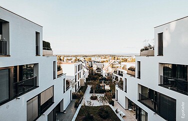 Aussenaufnahme der Wohnsiedlung «Besmer-Panorama» in Kreuzlingen
