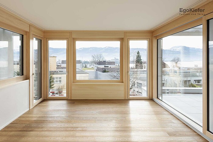Foto dell'interno della casa doppia nella zona di Zurigo
