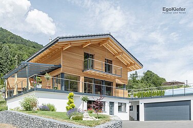 Aussenaufnahme, Einfamilienhaus, Holzbau in Brienz