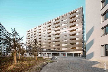 Aussenaufnahme, MFH City-Gate, Basel, Baufeld A, Foto by Lucas Peters