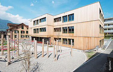 Neubau Kindergarten Kerns, Aussenaufnahme