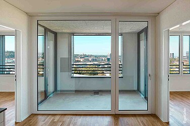 Foto interna MFH City-Gate Basel, cantiere B, foto di Ruedi Walti
