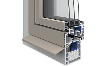 EgoKiefer Fensterschnitt Kunststoff/Aluminium Ego<sup>®</sup>Allround, flächenbündig