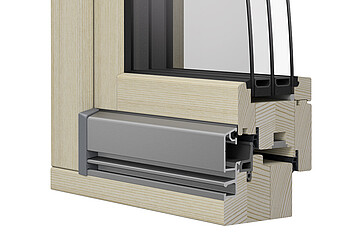 Ausführungsvariante Holzfenster EgoAllstar flächenversetzt
