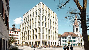 Aussenaufnahme Neubau Rathaus Altstätten