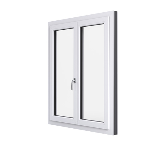 Kunststofffenster EgoPrime zweiflügelig Innenansicht