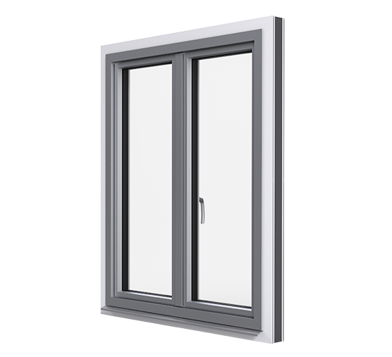 Kunststoff-Alu-Fenster EgoPrime Zweiflügelig Aussenansicht