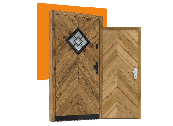 Porte d'ingresso in legno 