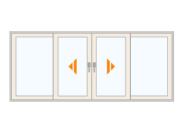 Porta scorrevole a sollevamento WS1 Schema C