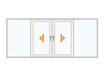 Porta scorrevole a sollevamento XL Schema C