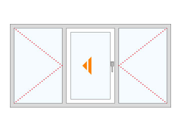 Porte coulissante à translation en PVC et PVC/alu