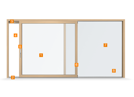 Hebeschiebetür Holz/Aluminium XL 